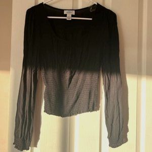 Black cropped full sleeve shirt